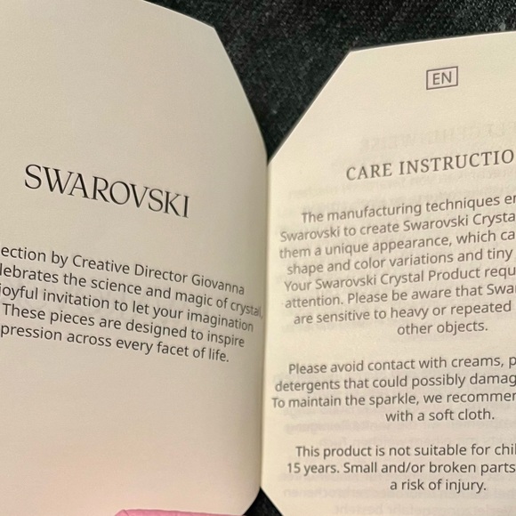 Swarovski White Crystal Swan Stud Earings - Picture 2 of 7